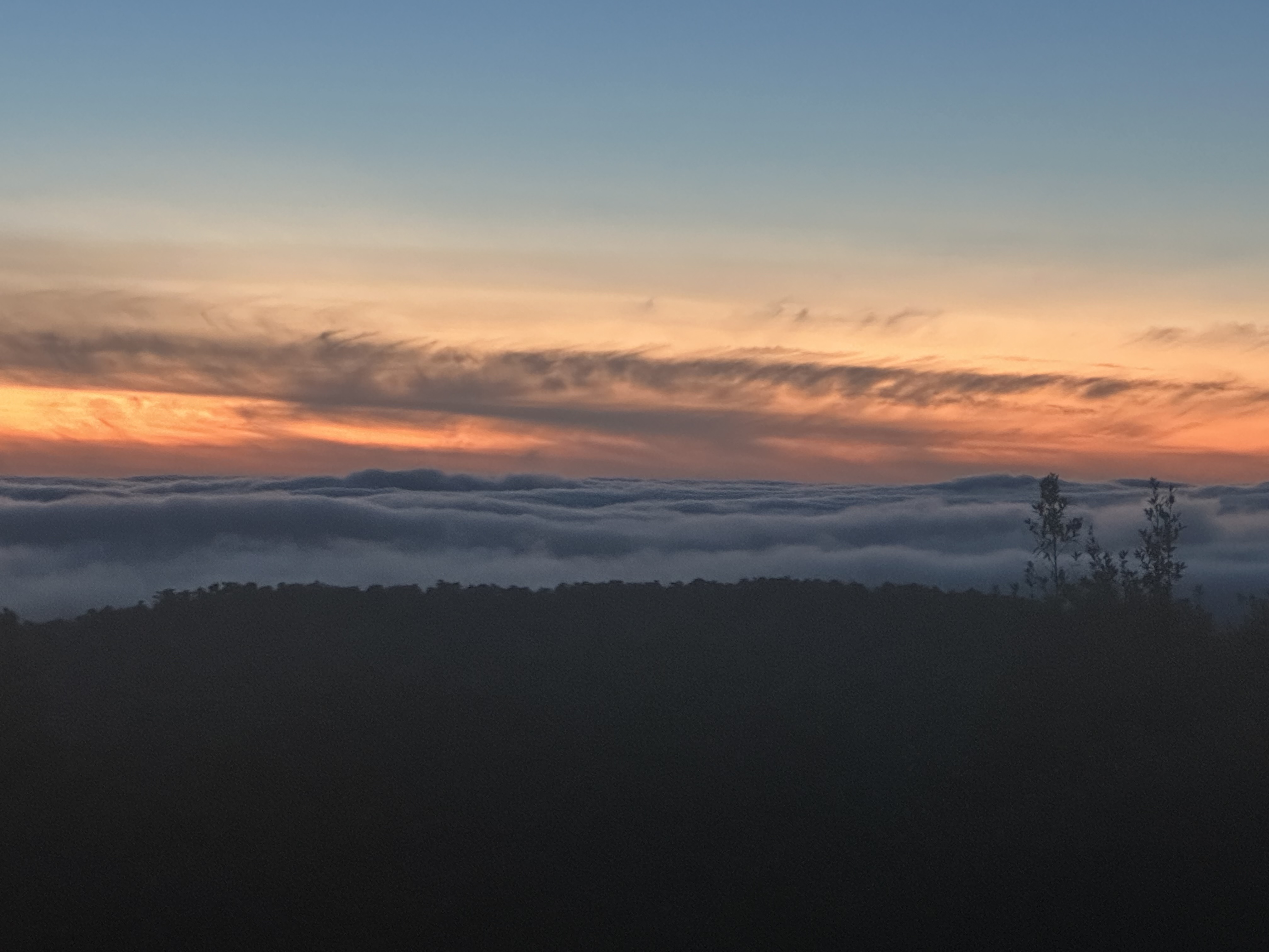 Sunset over marine layer